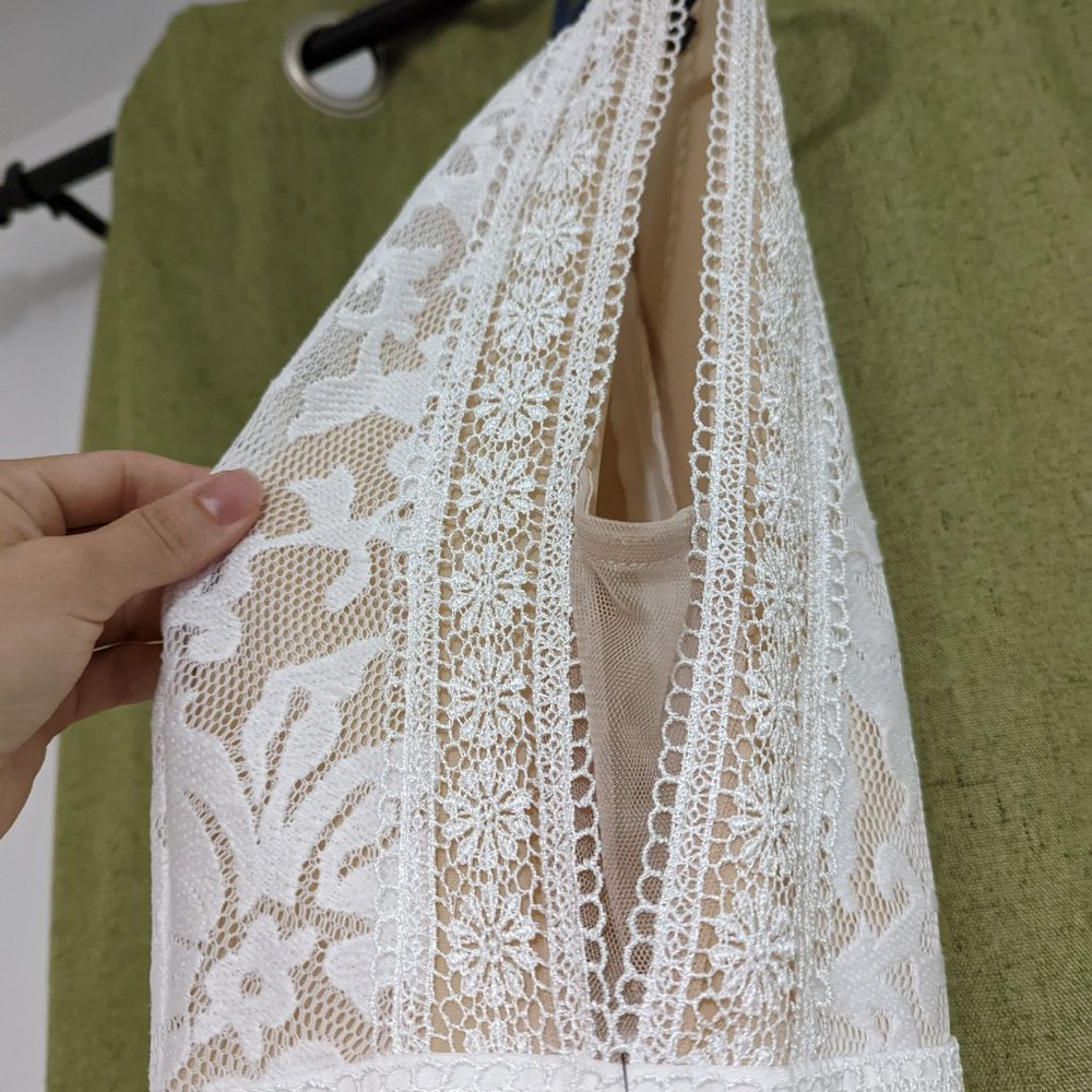 Forever and Always White Lace Maxi Dress - Picture 3 of 5